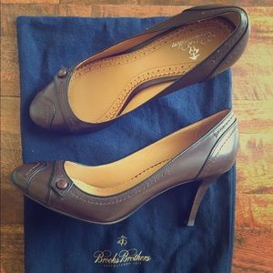 Brooks Brothers Brown Calfskin Leather Pumps Sz7.5